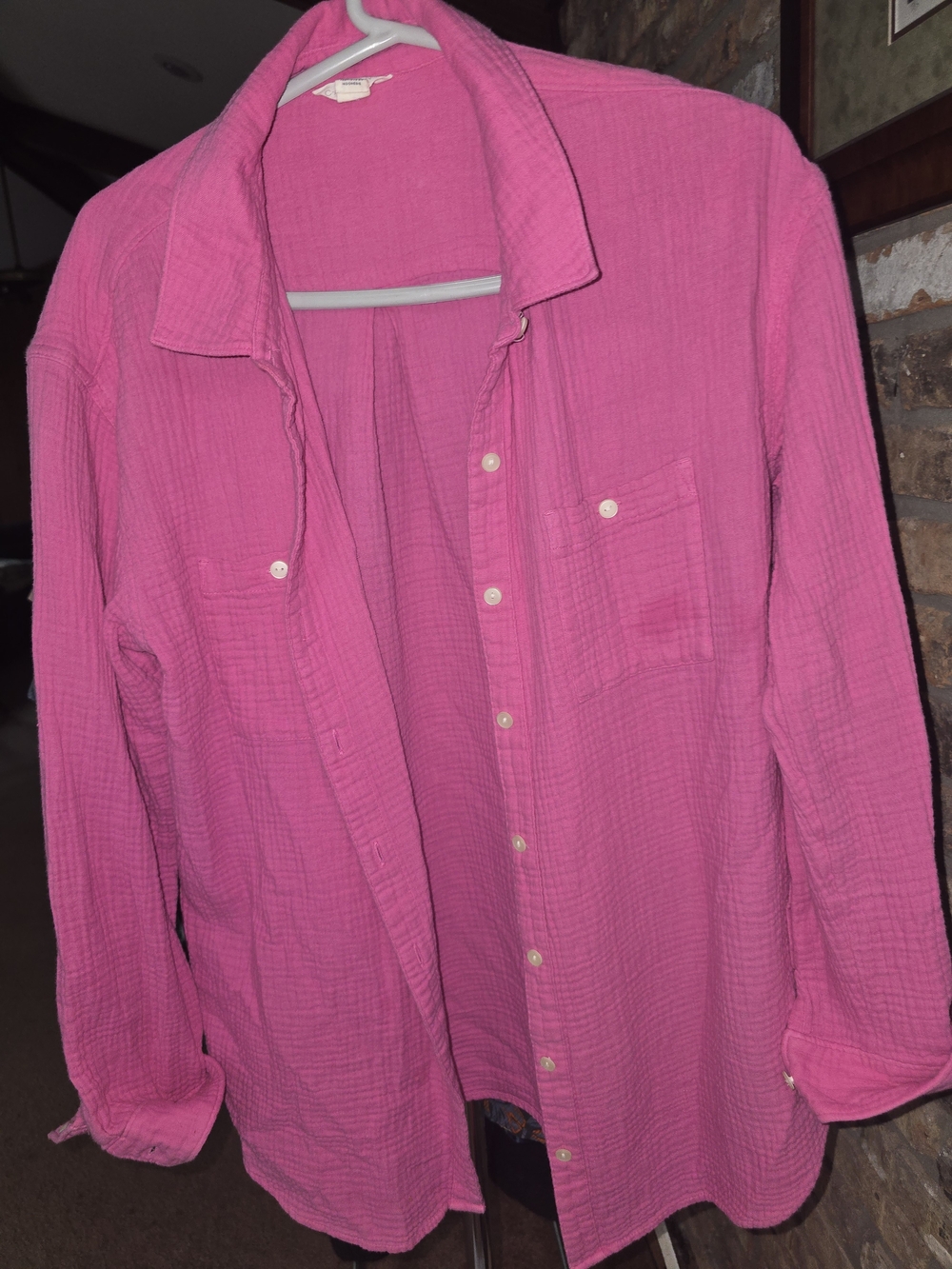 Caslon Bright Pink Lightweight Button-Down Shirt